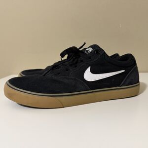 Nike SB CHRON2 Black Mens 9 Lace Up Suede Low Top Sneaker DM3493-002